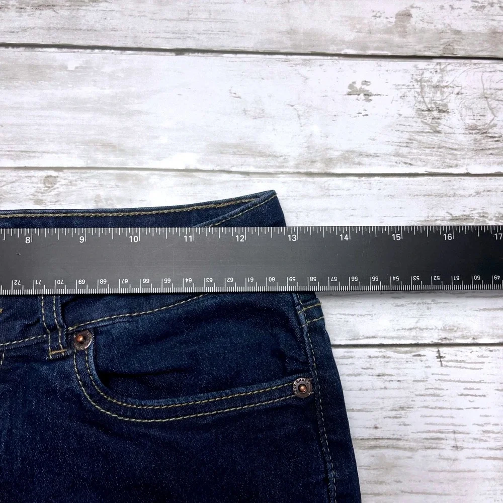 Lucky Brand Youth Girls 14 Mid Rise Flare‎ Jeans Blue Denim Stretch Raw Hem
